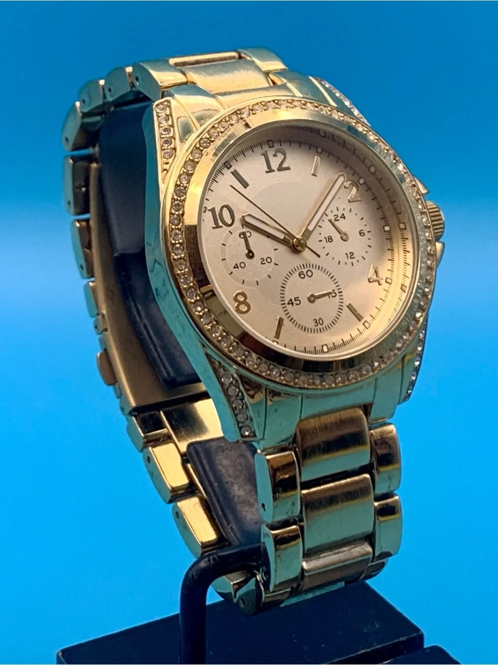 Men’s Women’s Unisex Quartz Wristwatch Crystals Faux Subdials Works New Battery